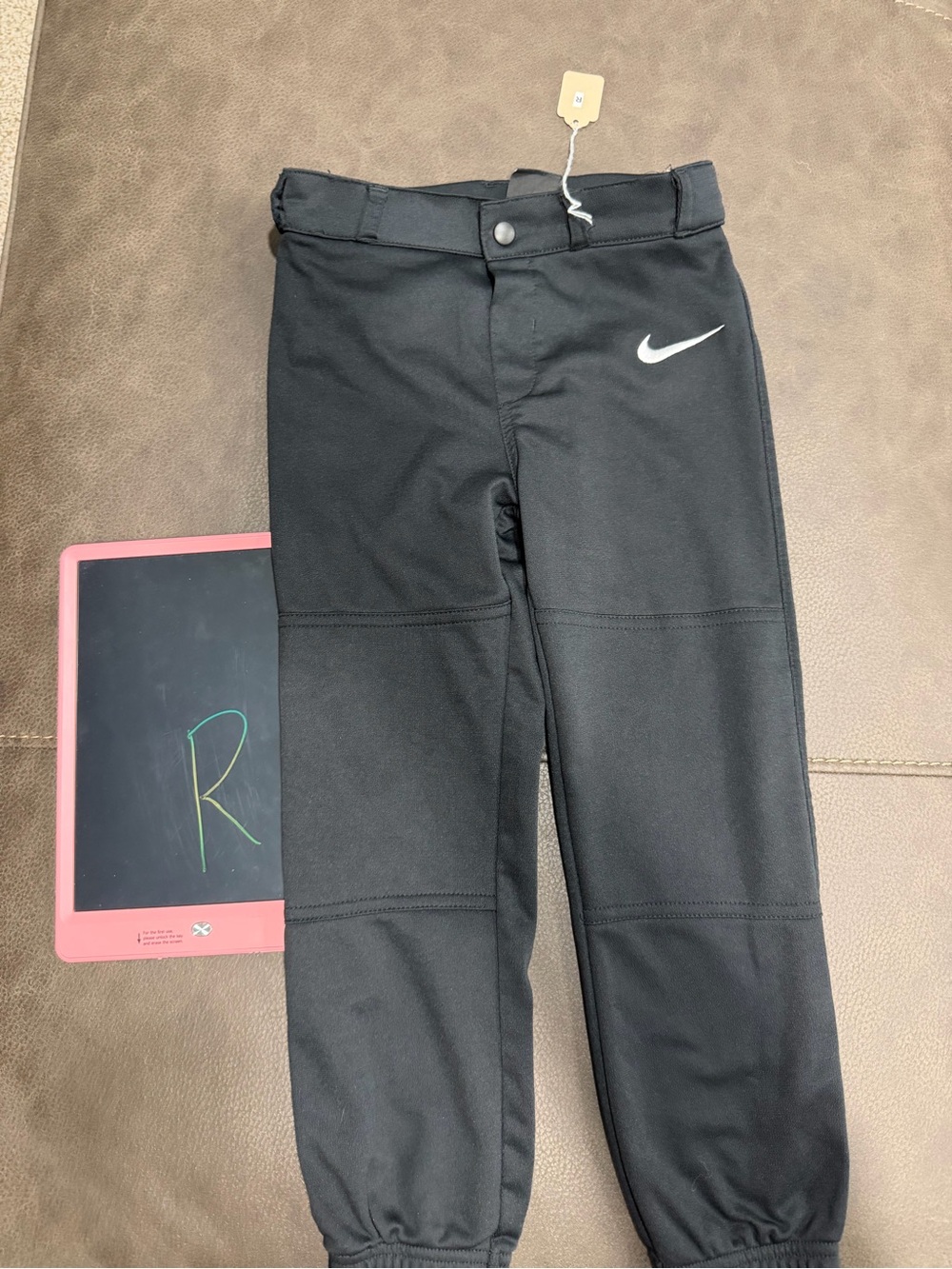 Nike Black Kids Jogger Pants with White Swoosh